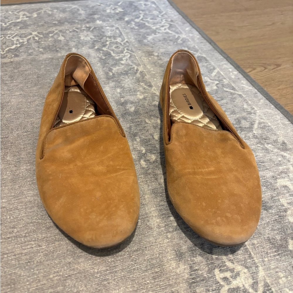 Birdies Women's Suede Flats - Tan color